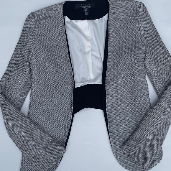 Kenneth Cole Gray/Gold Shimmer Blazer - Picture 7 of 9